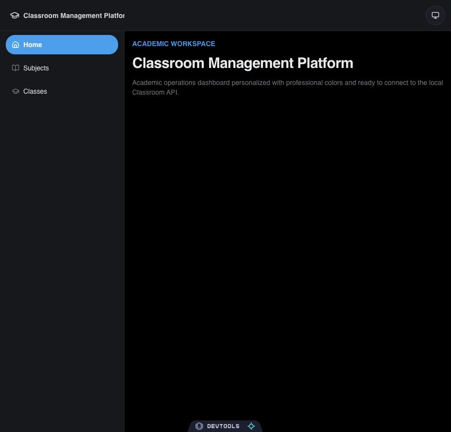 Classroom Management API — Backend Académique