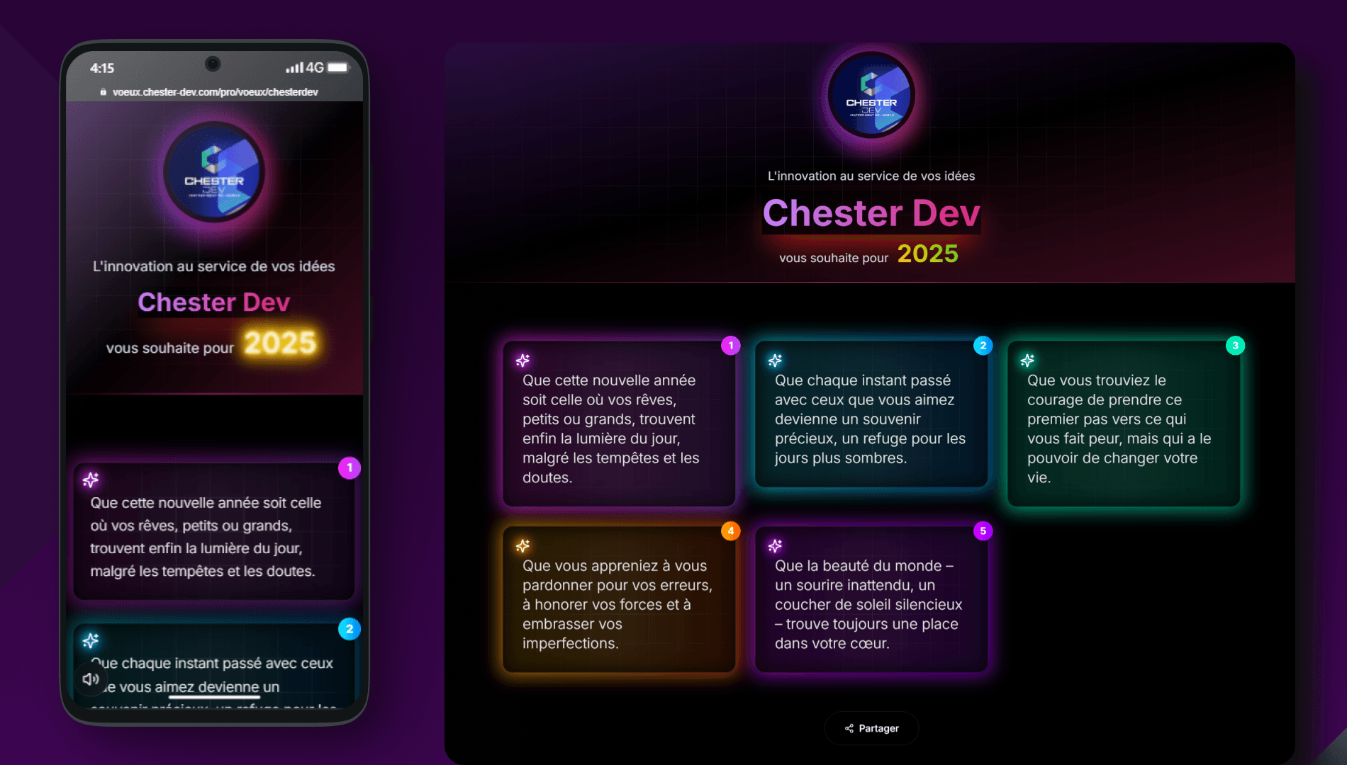 Vœux 2025 — Plateforme de Cartes de Vœux Digitales